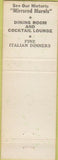 Matchbook Cover - El Dorado Hotel Sonoma CA green