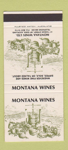 Matchbook Cover - Montana Wines Auckland New Zealand SAMPLE 30 Strike