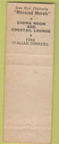 Matchbook Cover - El Dorado Hotel Sonoma CA white