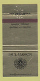 Matchbook Cover - Paul Masson Vineyards Wine Saratoga CA 30 Strike