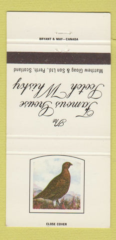 Matchbook Cover - Famous Grouse Scotch Whiskey Perth Scotland 30 Strike