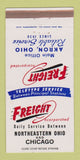Matchbook Cover - Freight Inc Trucking Akron OH 30 Strike