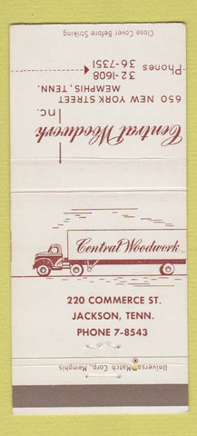 Matchbook Cover - Centreal Woodwork Jackson Memphis TN MISCUT 30 Strike