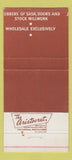 Matchbook Cover - Centreal Woodwork Jackson Memphis TN MISCUT 30 Strike