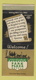 Matchbook Cover - Park Plaza Motel Flagstaff AZ Route 66 30 Strike
