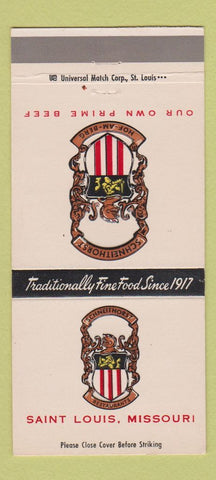 Matchbook Cover - Schneithorst Restaurant ST Louis MO 30 Strike