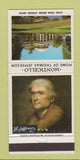 Matchbook Cover - Monticello Thomas Jefferson Charlottesville VA 30 Strike