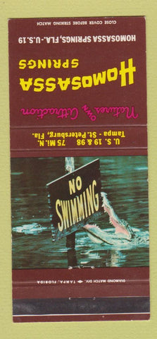 Matchbook Cover - Homosassa Springs FL 30 Strike