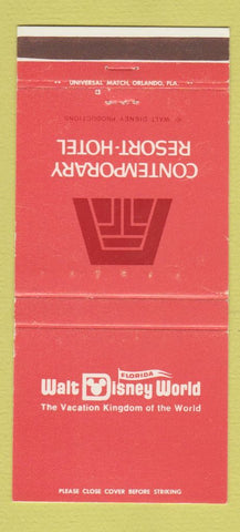 Matchbook Cover - Walt Disney World Contemporary Resort FL 30 Strike