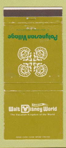 Matchbook Cover - Walt Disney World FL Polynesian Village WEAR 30 Strike