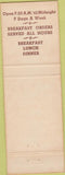 Matchbook Cover - Sundy's Kitchen Stanford CA