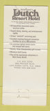 Matchbook Cover - Dutch Inn Walt Disney World FL 30 Strike