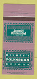 Matchbook Cover - Walt Disney World Polynesian Village Resort FL 30 Strike