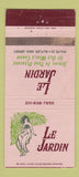 Matchbook Cover - Le Jardin Butler NJ girlie WORN 30 Strike
