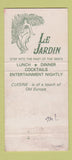 Matchbook Cover - Le Jardin Butler NJ girlie WORN 30 Strike