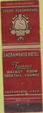 Matchbook Cover - Sacramento Hotel CA CREASE