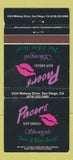 Matchbook Cover - Pacers Strip Club San Diego CA 30 Strike