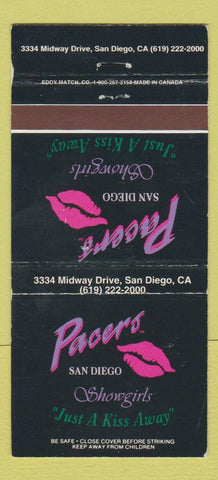 Matchbook Cover - Pacers Strip Club San Diego CA 30 Strike
