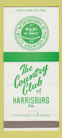 Matchbook Cover - Country Club of Harrisburg PA 30 Strike