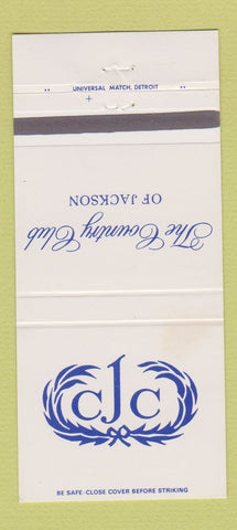 Matchbook Cover - Country Club of Jackson MI 30 Strike