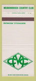 Matchbook Cover - Meadowbrook Country Club Northville MI 30 Strike