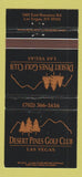 Matchbook Cover - Desert Pines Golf Club Las Vegas NV 30 Strike