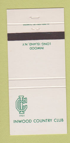 Matchbook Cover - Inwood Country Club Inwood LI NY 30 Strike