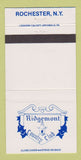 Matchbook Cover - Ridgemont Country Club Rochester NY 30 Strike