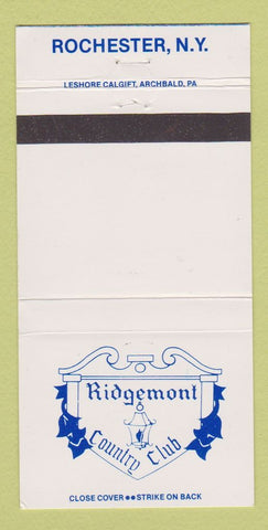Matchbook Cover - Ridgemont Country Club Rochester NY 30 Strike