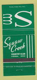 Matchbook Cover - Squaw Creek Country Club Vienna OH 30 Strike