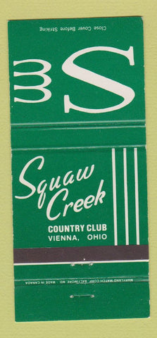 Matchbook Cover - Squaw Creek Country Club Vienna OH 30 Strike