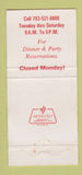 Matchbook Cover - Army Navy Country Club 30 Strike
