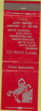 Matchbook Cover - Troy's Glass Co Tulare CA