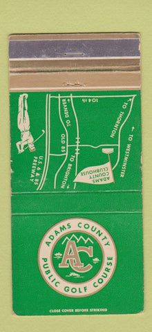 Matchbook Cover Adams County Public Golf Course Brighton Colorado WEAR 30 Strike