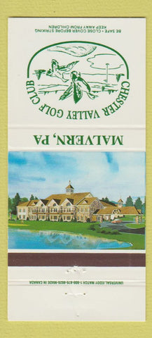Matchbook Cover - Chester Valley Golf Club Malvern PA 30 Strike