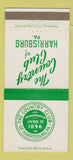 Matchbook Cover - Country Club of Harrisburg PA 30 Strike