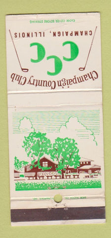 Matchbook Cover - Champaign Country Club IL WORN 30 Strike