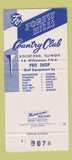 Matchbook Cover - Forest Hills Country Club Rockford IL 30 Strike