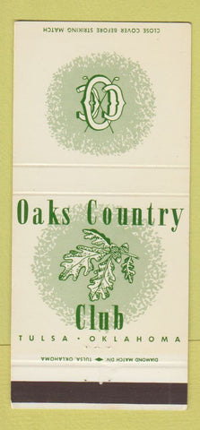 Matchbook Cover - Oaks Country Club Tulsa OK 30 Strike