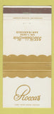 Matchbook Cover - Rocca's Restaurant San Francisco CA 30 Strike