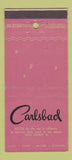 Matchbook Cover - Carlsbad Hotel CA 30 Stick