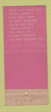 Matchbook Cover - Carlsbad Hotel CA 30 Stick