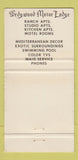 Matchbook Cover - Wedgwood Inn Motor Lodge St Petersburg FL WEAR 30 Strike