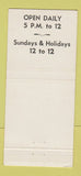Matchbook Cover - Vermilion Inn La Salle Oglesby IL 30 Stick
