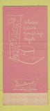 Matchbook Cover - Sid Jones Furniture Jackson MS 30 Strike