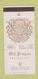 Matchbook Cover - Old Prague Restaurant Cicero IL WEAR 30 Strike
