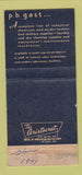 Matchbook Cover - PB Gast & Sons Grand Rapids MI Cleaning products 30 Strike