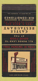 Matchbook Cover - Castle Restaurant North Scranton PA SAMPLE 30 Strike