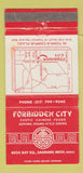 Matchbook Cover - Forbidden City Chinese Restaurant Saginaw MI 30 Strike