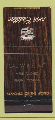 Matchbook Cover - 1968 Cadillac Medina OH Cal Wible 30 Strike